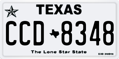 TX license plate CCD8348