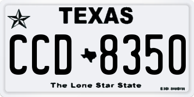 TX license plate CCD8350