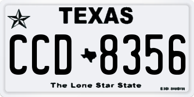 TX license plate CCD8356