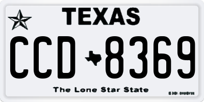 TX license plate CCD8369