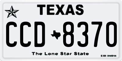 TX license plate CCD8370