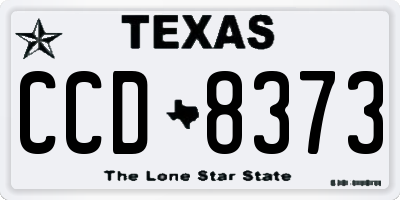 TX license plate CCD8373