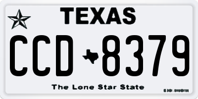 TX license plate CCD8379