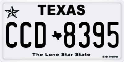 TX license plate CCD8395