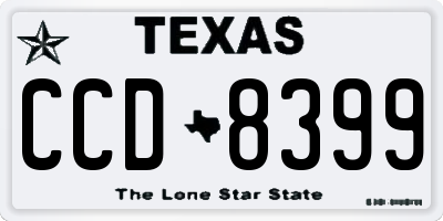 TX license plate CCD8399