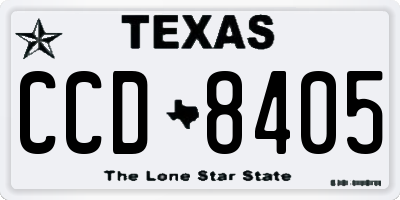 TX license plate CCD8405