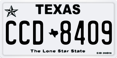 TX license plate CCD8409