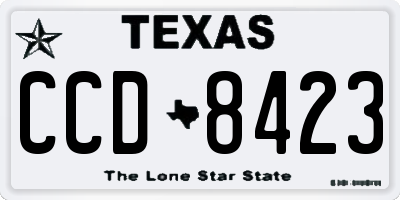 TX license plate CCD8423