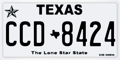 TX license plate CCD8424