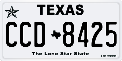 TX license plate CCD8425