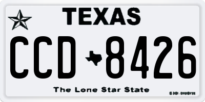 TX license plate CCD8426