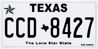 TX license plate CCD8427
