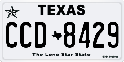 TX license plate CCD8429