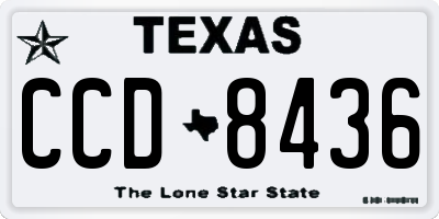 TX license plate CCD8436