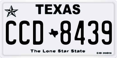 TX license plate CCD8439