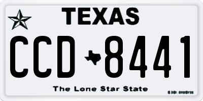 TX license plate CCD8441