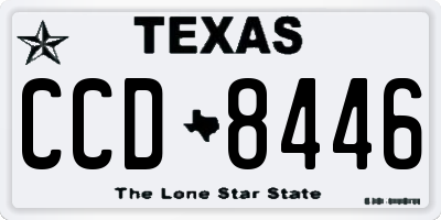 TX license plate CCD8446