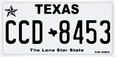 TX license plate CCD8453
