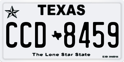 TX license plate CCD8459