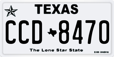 TX license plate CCD8470