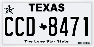 TX license plate CCD8471