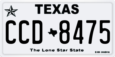 TX license plate CCD8475