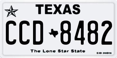 TX license plate CCD8482