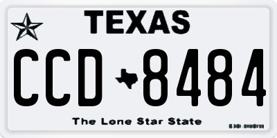 TX license plate CCD8484