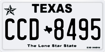 TX license plate CCD8495