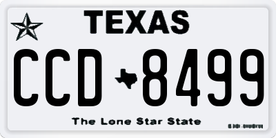 TX license plate CCD8499