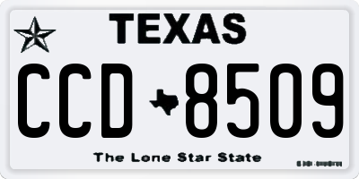 TX license plate CCD8509