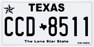 TX license plate CCD8511