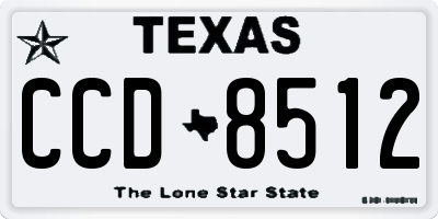TX license plate CCD8512
