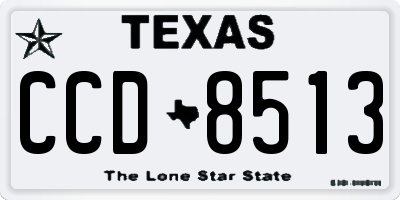 TX license plate CCD8513