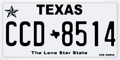 TX license plate CCD8514