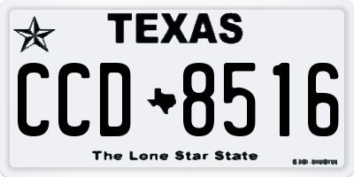TX license plate CCD8516