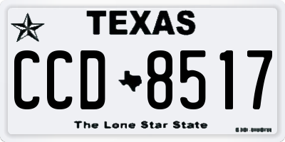 TX license plate CCD8517