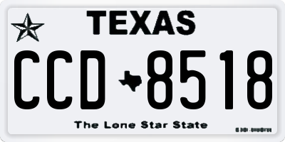 TX license plate CCD8518