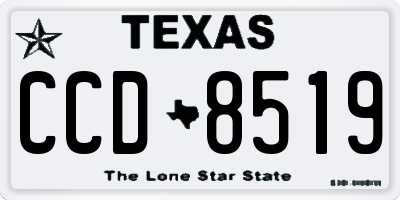 TX license plate CCD8519