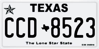 TX license plate CCD8523