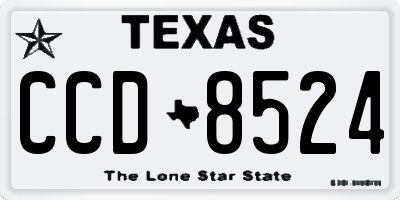 TX license plate CCD8524
