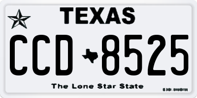 TX license plate CCD8525