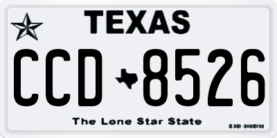 TX license plate CCD8526