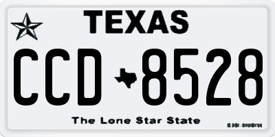 TX license plate CCD8528