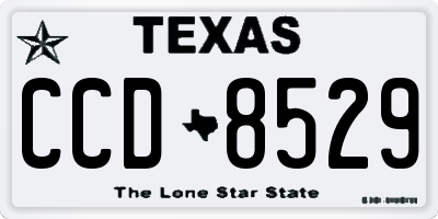 TX license plate CCD8529