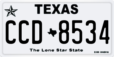 TX license plate CCD8534