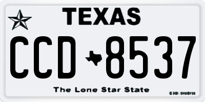 TX license plate CCD8537