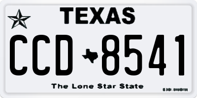 TX license plate CCD8541