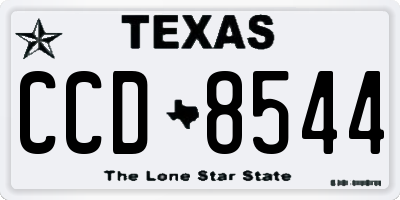 TX license plate CCD8544