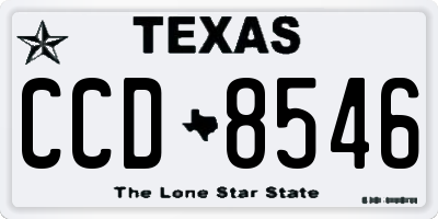 TX license plate CCD8546